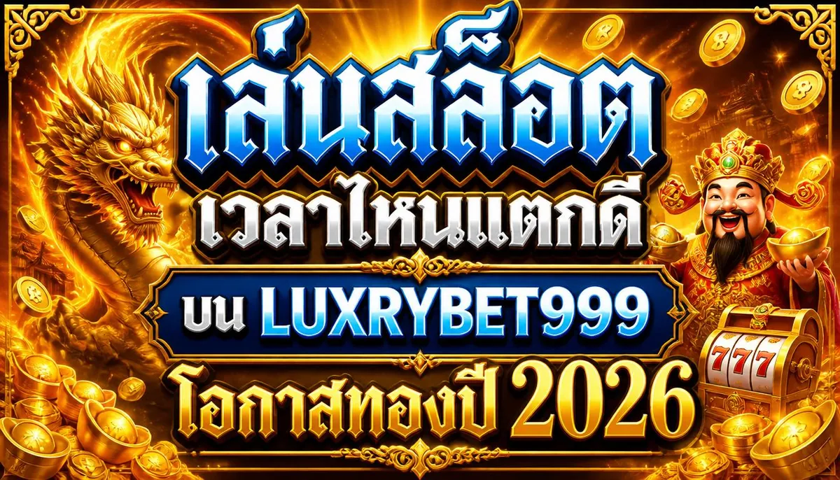 เล่นสล็อตเวลาไหนแตกดี บน luxrybet999 โอกาสทองปี 2026